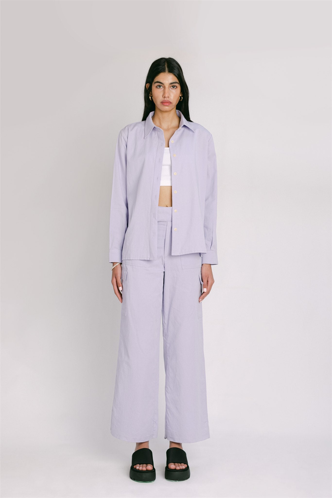 thistle long sleeved collared shirt