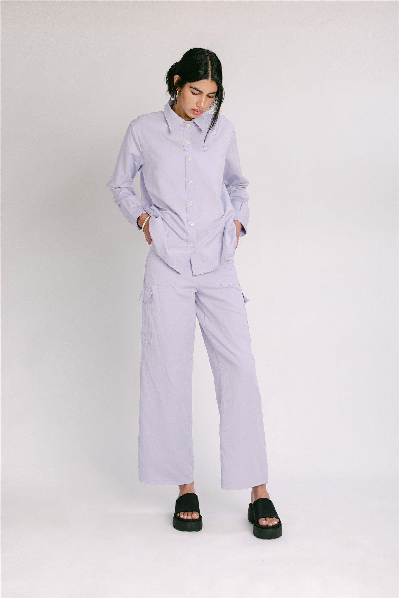 thistle long sleeved collared shirt